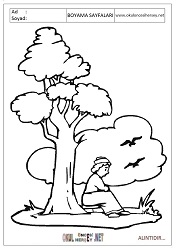 Ağaç boyama sayfaları 